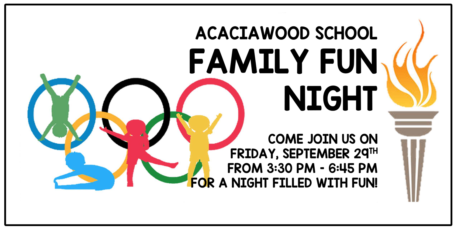 Family Fun Night Flyer with dinner order form